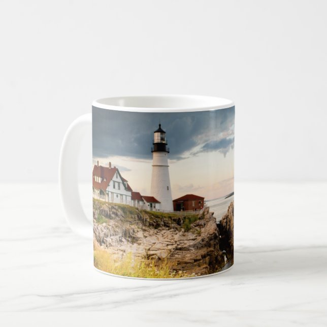 Portland Head Light | Cape Elizabeth ME Kaffeetasse (Vorderseite Links)