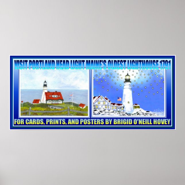 Portland Head Light FALL UND WINTER 3 BENUTZEN DIE Poster (Vorne)