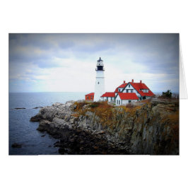 Portland Head Light House Card