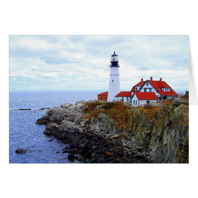 Portland Head Light House, Maine, Card (Vorderseite (Horizontal))