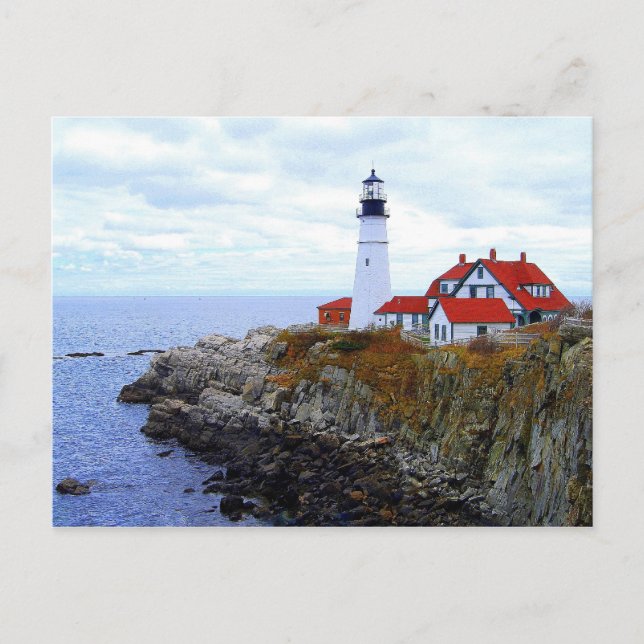 Portland Head Light House, Maine, Postcard Postkarte (Vorderseite)