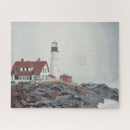 Portland Head Light in Fog 520pc Puzzle
