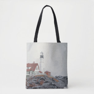 Portland Head Light in Nebel