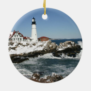 Portland Head Light Keramik Ornament