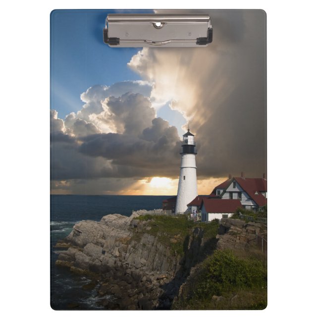 Portland Head Light Lighthouse, Maine, Clipboard Klemmbrett (Vorderseite)