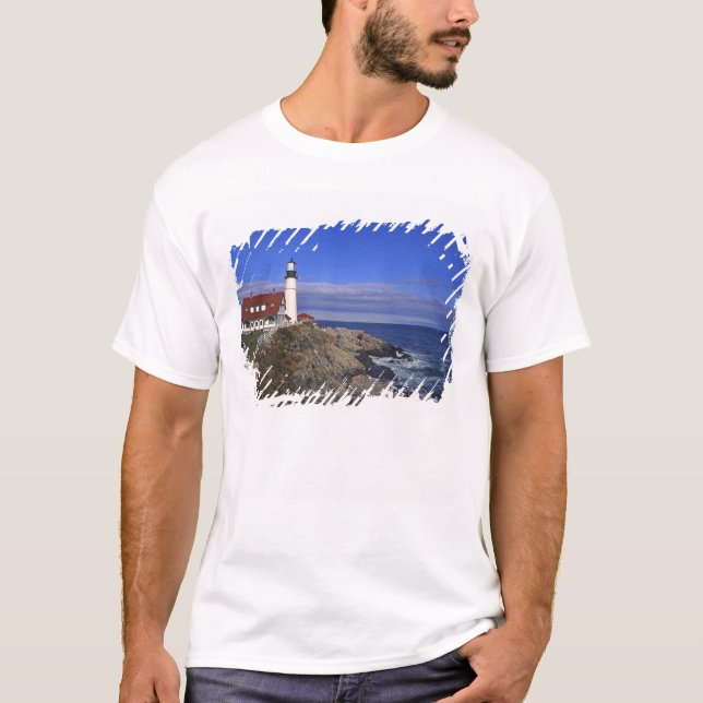 Portland Head Light Lighthouse Maine T-Shirt (Vorderseite)
