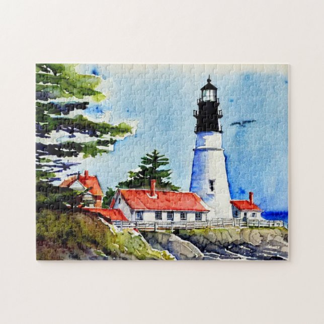 Portland Head Light Maine Puzzle (Horizontal)