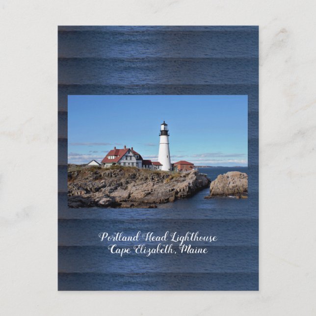 Portland Head Light Postcard Feiertagspostkarte (Vorderseite)