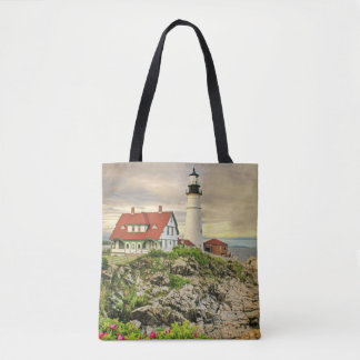 Portland Head Light Tote Bag mit verschiedenen Fot