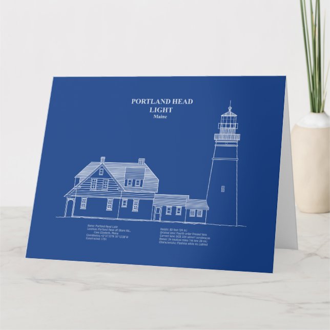 Portland Head Lighthouse - Maine - AD Dankeskarte (Vorderseite)