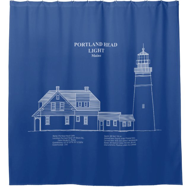 Portland Head Lighthouse - Maine - AD Duschvorhang (Vorderseite)