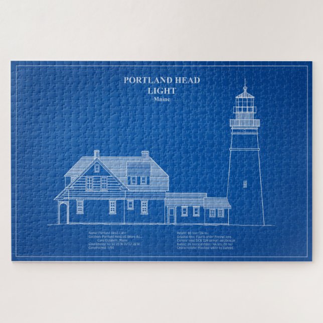 Portland Head Lighthouse - Maine - AD Puzzle (Horizontal)