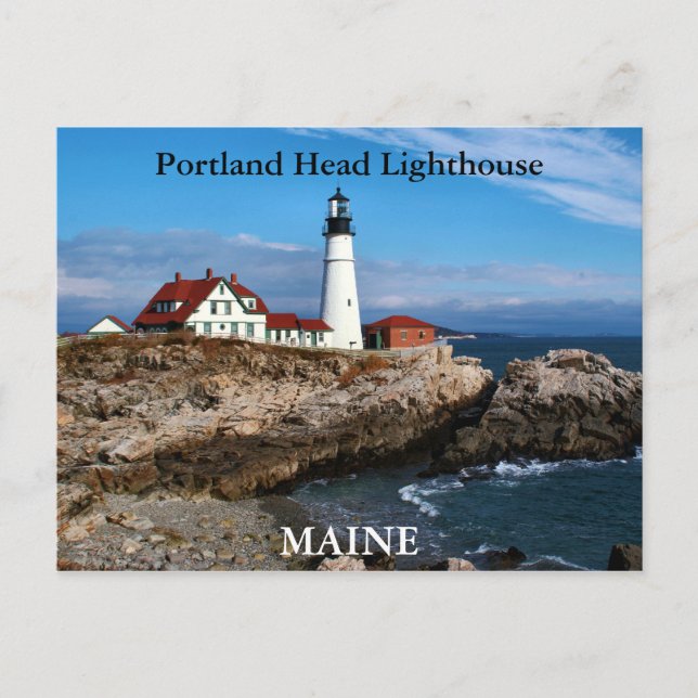 Portland Head Lighthouse, Maine Postcard Postkarte (Vorderseite)