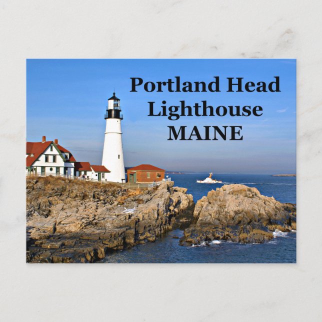 Portland Head Lighthouse, Maine Postcard Postkarte (Vorderseite)