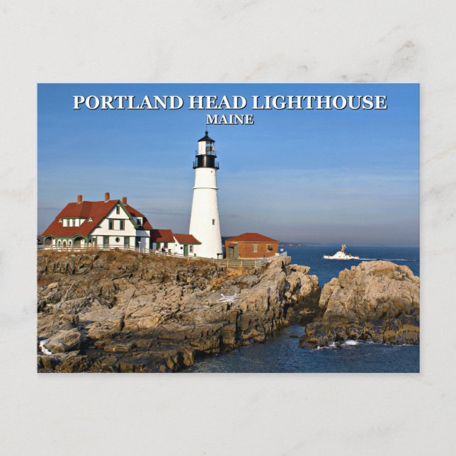 Portland Head Lighthouse, Maine Postcard Postkarte (Vorderseite)