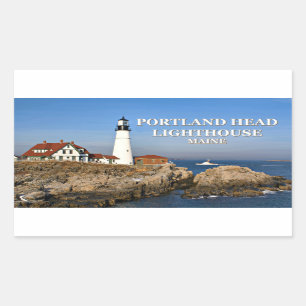 Portland Head Lighthouse, Maine Rechteckiger Aufkleber