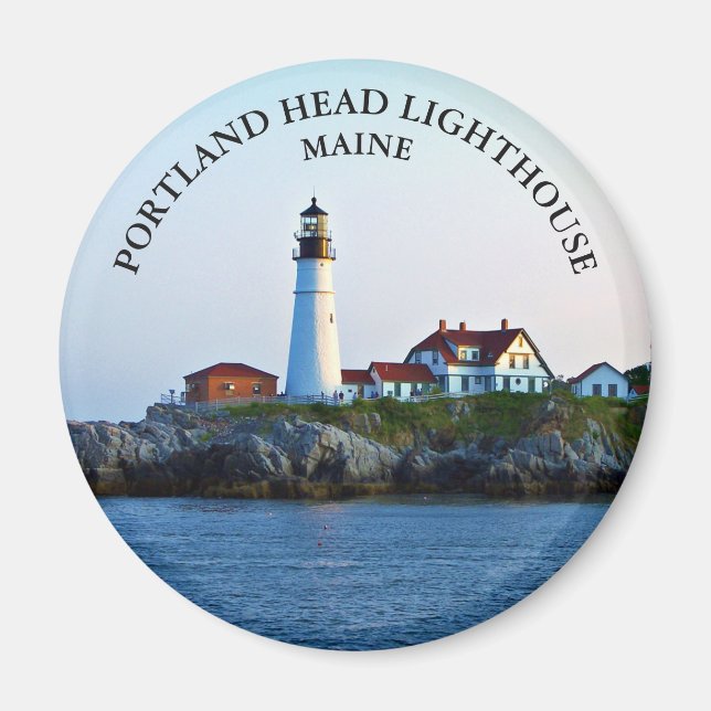 Portland Head Lighthouse, Maine Round Magnet (Vorne)