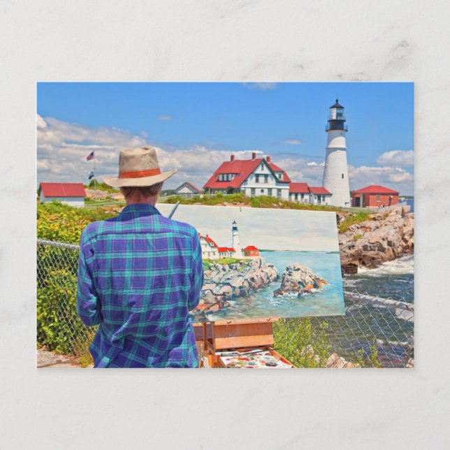 Portland Head Lighthouse Postkarte (Vorderseite)