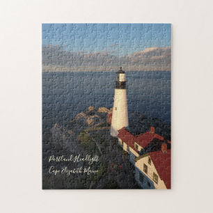 Portland Headlight Glühen Sonnenuntergang 252 Stüc Puzzle