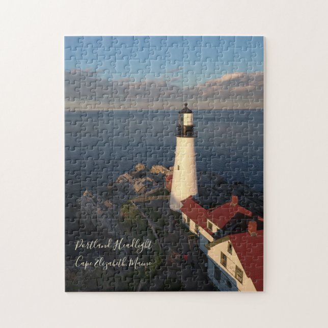 Portland Headlight Glühen Sonnenuntergang 252 Stüc Puzzle (Vertikal)