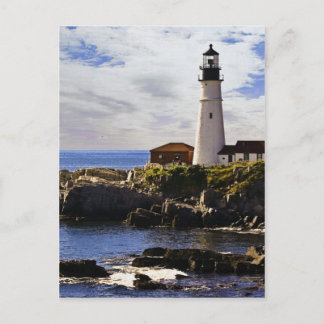 portland Headlight Landschaft elizabeth mah Postkarte