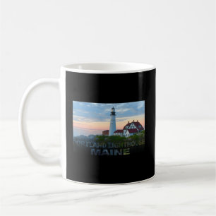 Portland Leuchtturm Maine bei Sonnenaufgang Kaffeetasse
