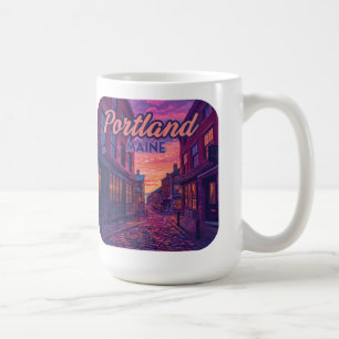 Portland Maine Alter Port Cobblestone Vintag Kaffeetasse