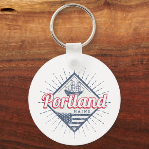 Portland Maine City United Staaten Vintag USA Schlüsselanhänger