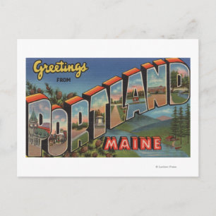 Portland, Maine (Flusslandschaft) Postkarte