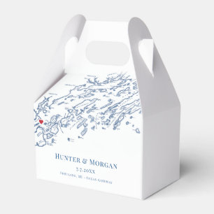 Portland Maine Hochzeit in Urlaubsort Elegante Geschenkschachtel