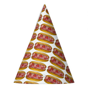 Portland Maine Humster Roll Sandwich Meeresfrüchte Partyhütchen