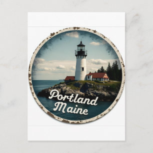 Portland, Maine   Leuchtturm Postkarte
