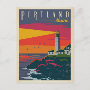 Portland, Maine   Leuchtturm Postkarte