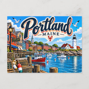 Portland Maine Postkarte