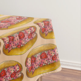 Portland Maine Seafood Hummer Roll Sandwich Food Tischdecke