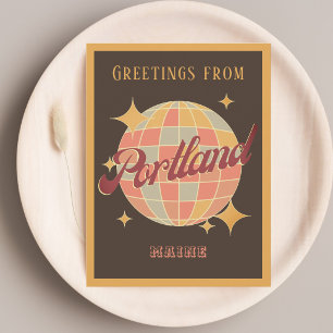 Portland Maine USA Retro Vintage Grüße Postkarte