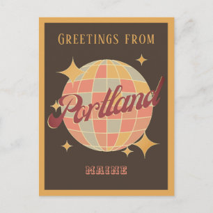 Portland Maine USA Retro Vintage Grüße Postkarte