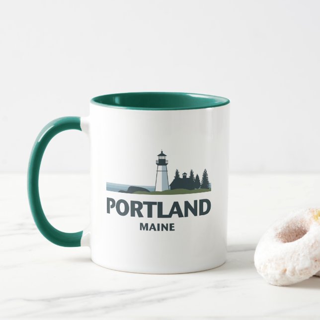 Portland Maine Vereinigte Staaten Tasse (Mit Donut)