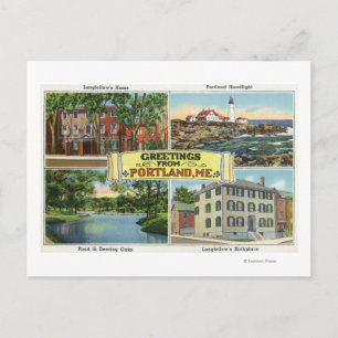 Portland, MaineGreetings From with Landschaftlich Postkarte