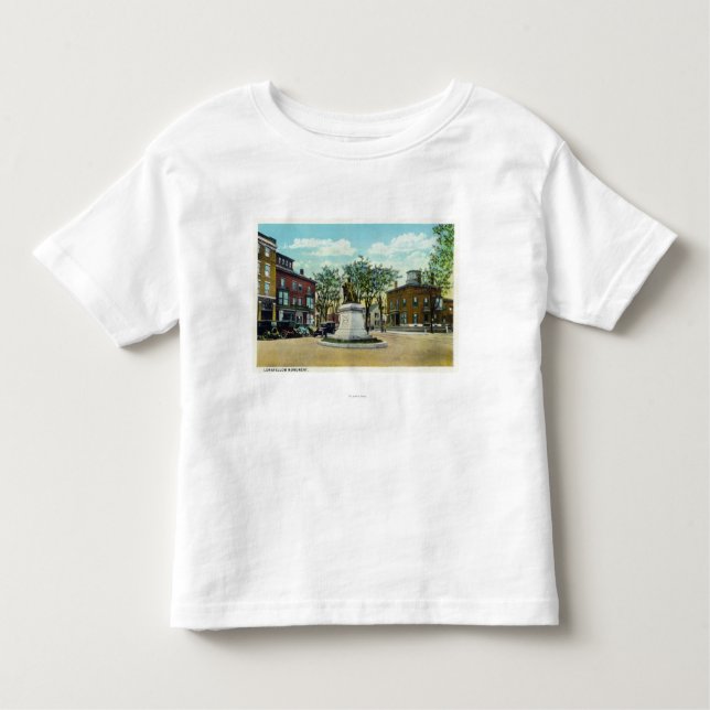 Portland, MaineLongfellow Monument und Quadrat Kleinkind T-shirt (Vorderseite)