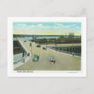 Portland, MaineView des Monuments Longfellow Postkarte