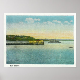 Portland, MaineView des Wanzen-Leuchtturmes Poster