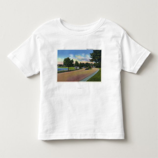 Portland, MaineView von Baxter-Boulevard Kleinkind T-shirt (Vorderseite)