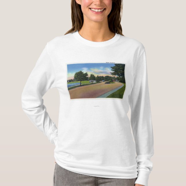 Portland, MaineView von Baxter-Boulevard T-Shirt (Vorderseite)