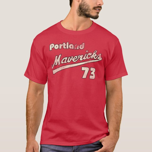 Portland Mavericks Retro Defunktional Baseball Jer T-Shirt (Vorderseite)