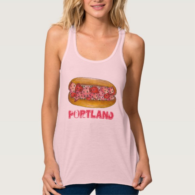 Portland ME Maine Humster Roll Sandwich Meeresfrüc Tank Top (Vorderseite)