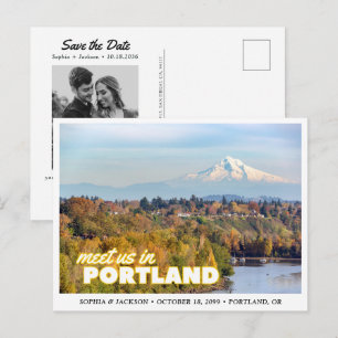 Portland Mount Hood Termin Retro Postkarte