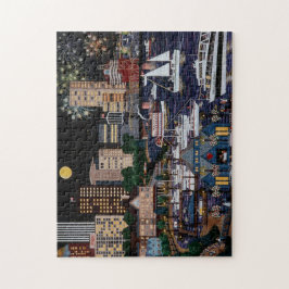 Portland@ Nachtpuzzlespiel Puzzle