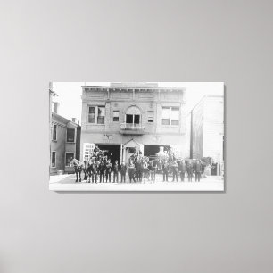 Portland ODER Feuerwache-Pferd gezeichnet und Leinwanddruck