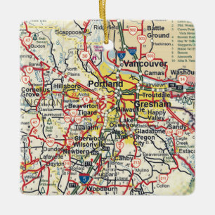 Portland ODER Karte Keramikornament
